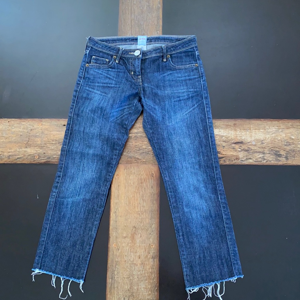 Sass & Bride Dark Denim Rough Hem Jeans